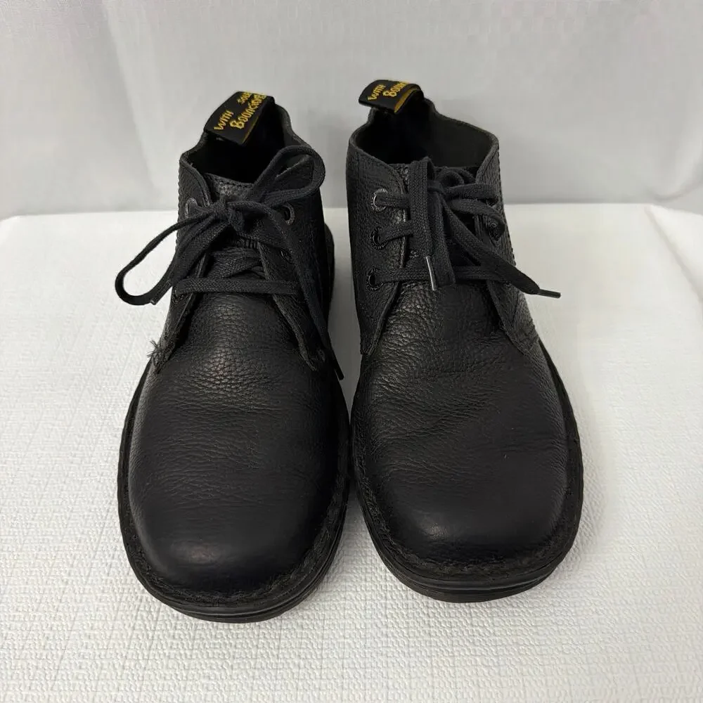 Dr Martens Boots Mens Size 8 Sussex Black Classic Leather Lace Up Ankle Chukka